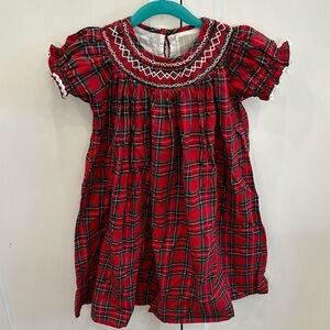 NEW Lil Cactus Smocked Long Plaid Girls Dress Nordstrom Size 5T